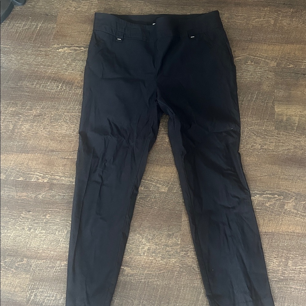 ➰ Belk Kim Rogers Sz 16 Pull on Stretchy Classic Black Pants Worn Twice ➰